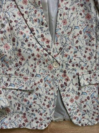 Blazer floreale jacquard