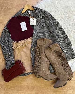 Texan Fringe Boots camel