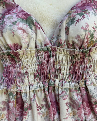 Abito floreale rosa