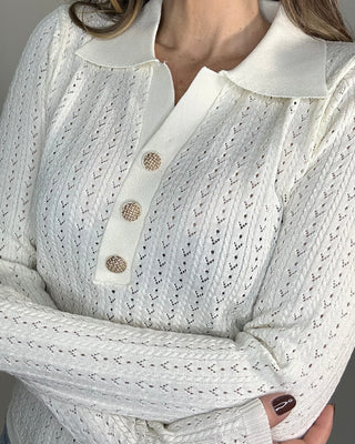 Maglioncino polo Monique Paris traforato