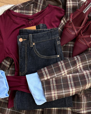 Oversize Checkered Blazer