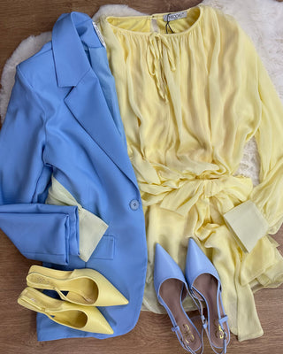 Abito chiffon giallo