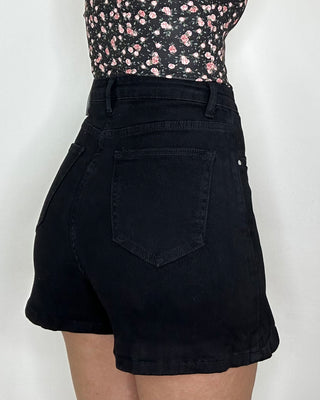 Panta gonna in denim nero