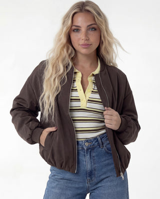 Maglia cotone a righe giallo