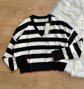 Maglioncino righe scollo AV 5 colori