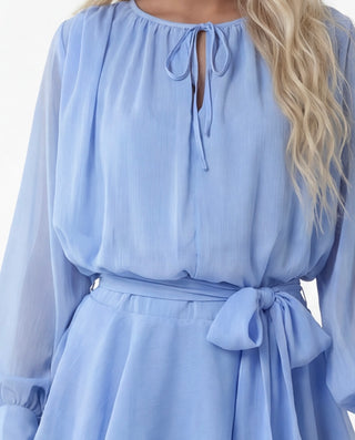 Abito chiffon azzurro