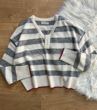 Maglioncino righe scollo AV 5 colori