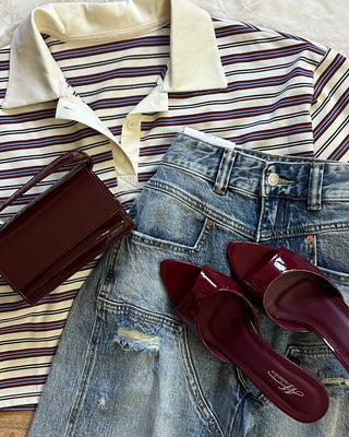 Jeans wide leg con strappi