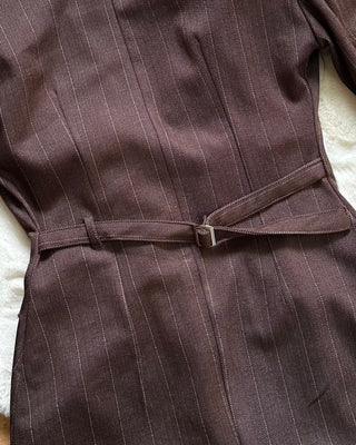 Blazer Dress Herringbone – Chocolate