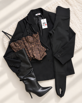 Blazer Premium Double-Breasted nero