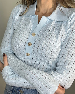 Maglioncino polo Monique Paris traforato