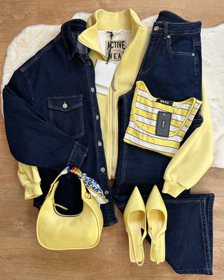 Giacca camicia denim lavaggio zero