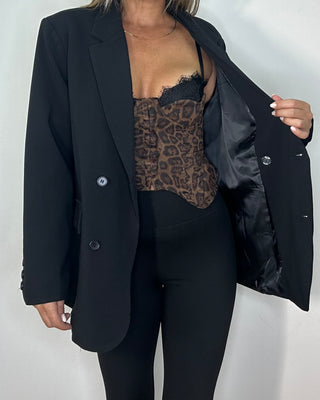 Blazer Premium Double-Breasted nero