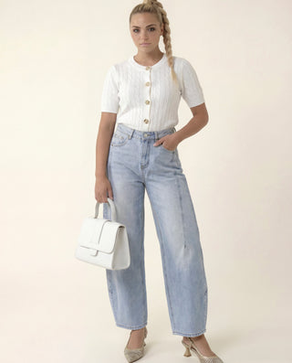 Jeans ballon lavaggio chiaro