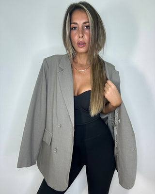 Blazer Premium Double-Breasted Tortora