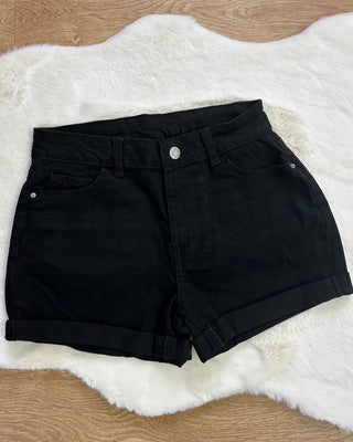 Short denim black