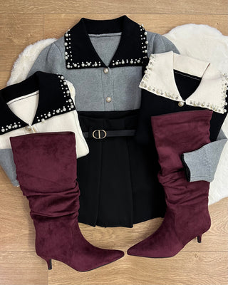 Panta gonna plissè con cintura