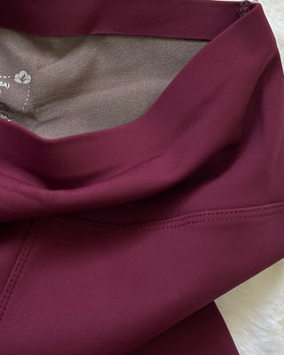 Leggings termici Effetto Seconda Pelle Burgundy