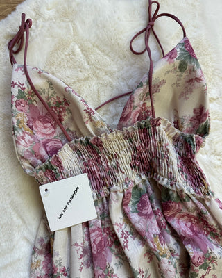Abito floreale rosa