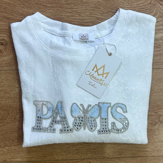 T-shirt Paris in pizzo – Moonkiss