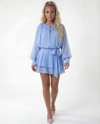 Abito chiffon azzurro
