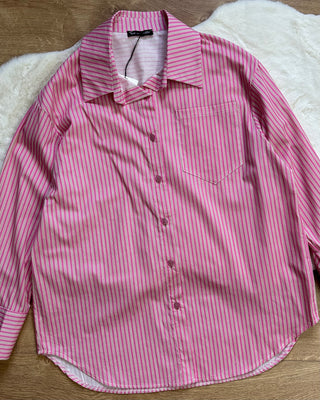 Camicia righe 70% cotone oversize 4 colori
