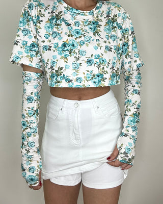 Panta gonna in denim bianco