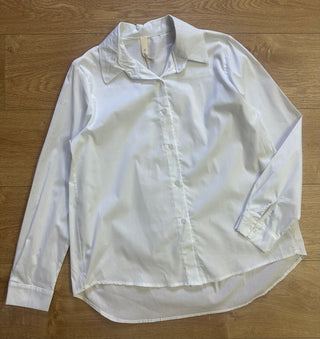 Camicia basic 98% cotone bianca