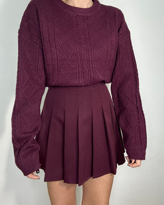 Maglione Oversize Treccia Soft - Brown e Olive