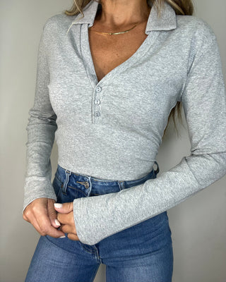 Polo basic grigia 95% cotone