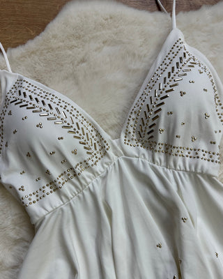 Top bianco luxury oro