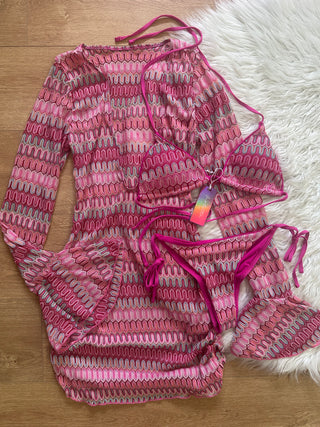 Set bikini e copricostume crochet