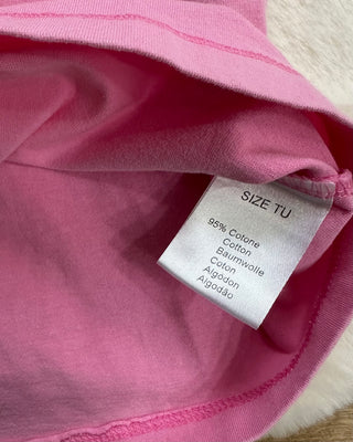 Maglia smanicata paris rosa con borchie sulle spalle 95% cotone