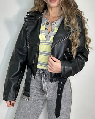 Maglia paris a righe grigio e giallo