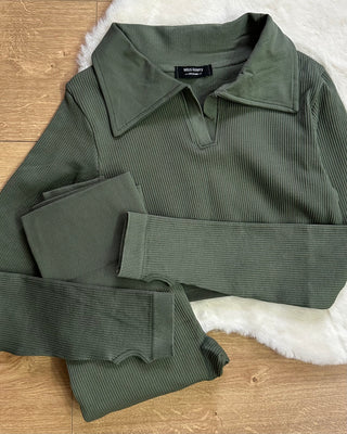 Cordset comfy push-up verde militare