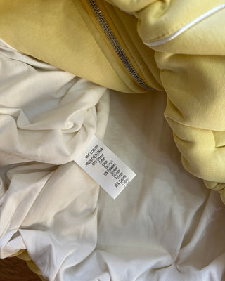 Felpa bomber gialla Lumina con zip e profili a contrasto