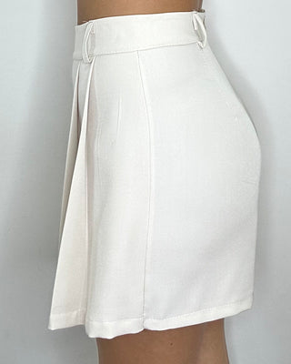 Panta gonna plissè avorio