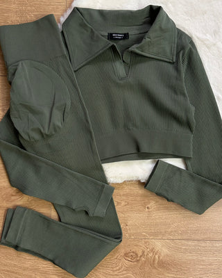 Cordset comfy push-up verde militare