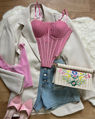 Blazer basic beige chiaro