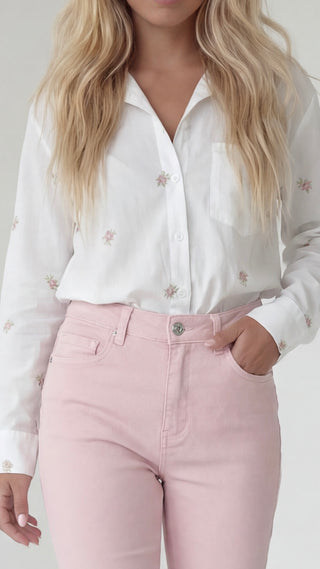 Jeans zampa rosa