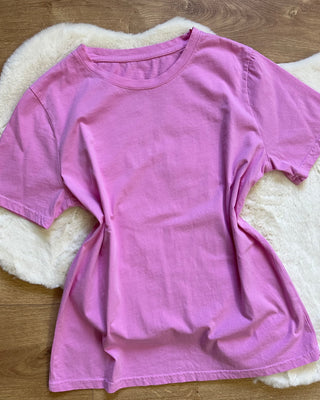 T-shirt paris 100% cotone rosa e corallo