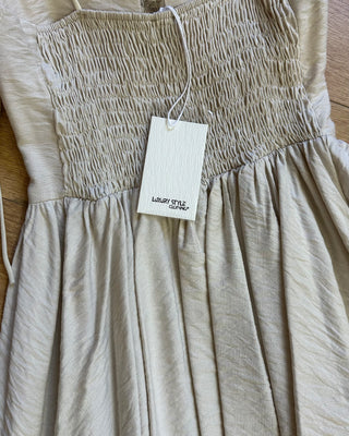 Abito bambolina beige