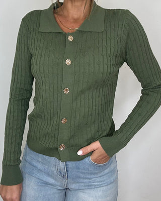 Cardigan Olive Scarf