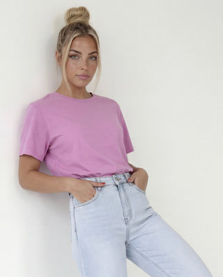 T-shirt paris 100% cotone rosa e corallo