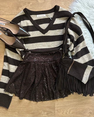 Maglioncino righe scollo AV 5 colori