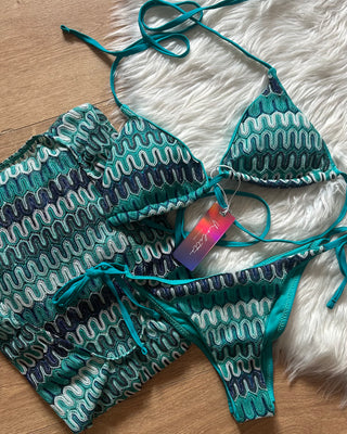Set bikini e copricostume crochet