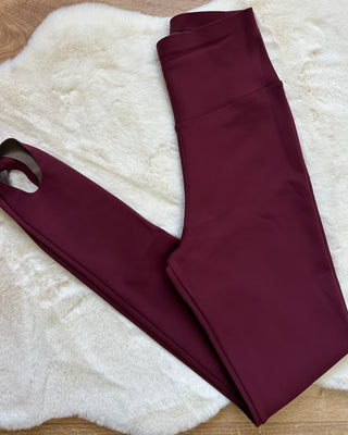 Leggings termici Effetto Seconda Pelle Burgundy