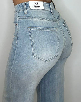 Jeans Wide Leg Sand Wash