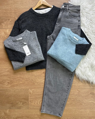 Jeans Ballon grigio chiaro