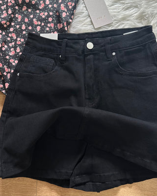Panta gonna in denim nero
